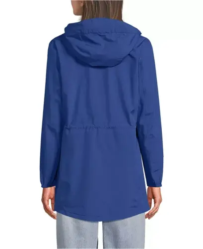 Women's Squall Packable Waterproof Raincoat - Sapphire - LANDS' END (1)