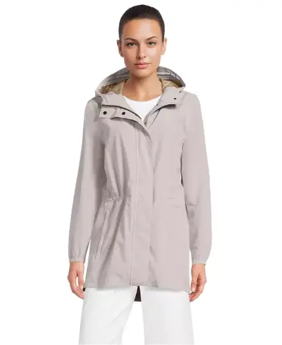 Women's Squall Packable Waterproof Raincoat - Soft mushroom - LANDS' END (1)