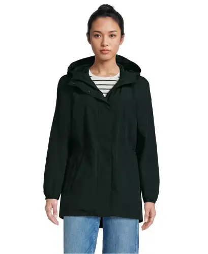 Women's Squall Packable Waterproof Raincoat - Woodland forest - LANDS' END (1)