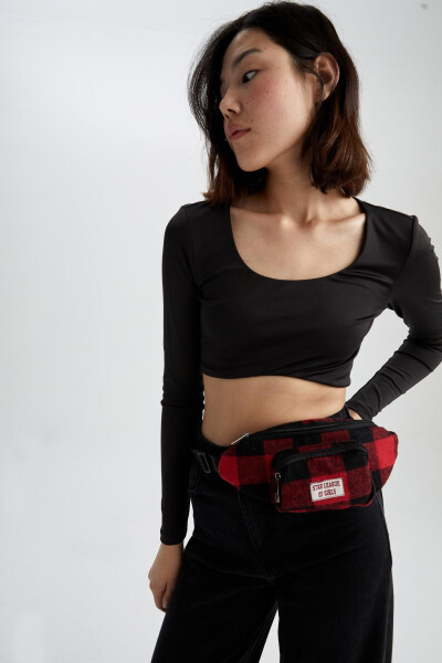 Women's Square Pattern Coin and Waist Bag Z2542azns - 43