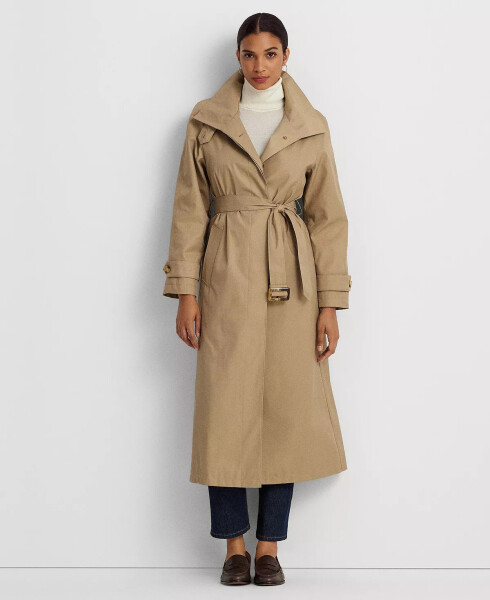 Women's Stand-Collar Maxi Trench Coat Sand - 1