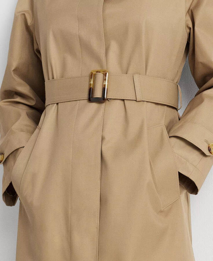 Women's Stand-Collar Maxi Trench Coat Sand - 5