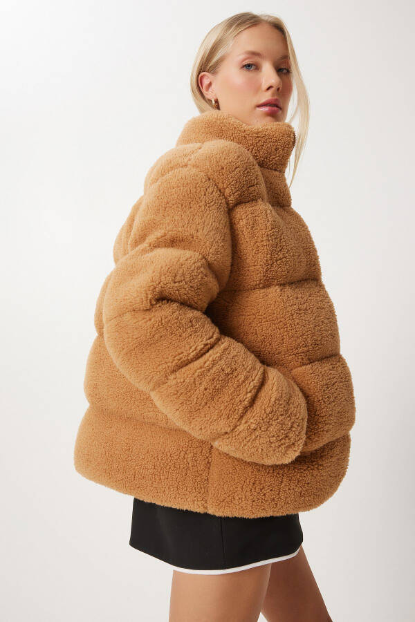 Women's Stand Collar Plush Puffer Jacket QA00002 - 4