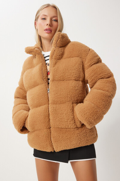 Women's Stand Collar Plush Puffer Jacket QA00002 - 5