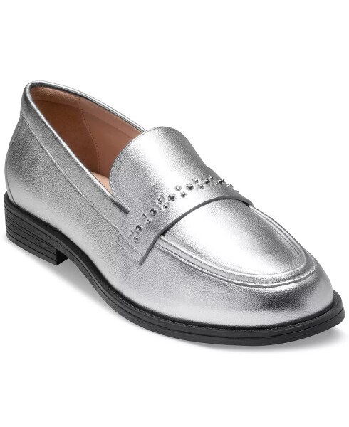 Women's Stassi Embellished Loafers Silver - 1