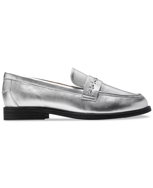 Women's Stassi Embellished Loafers Silver - 2