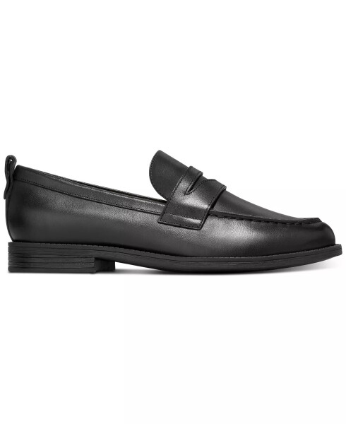 Women's Stassi Penny Loafers Black Leather - 2