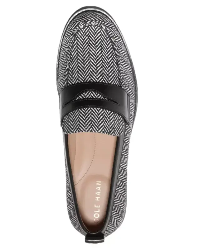 Women's Stassi Penny Loafers - Herringbone, Black - 4