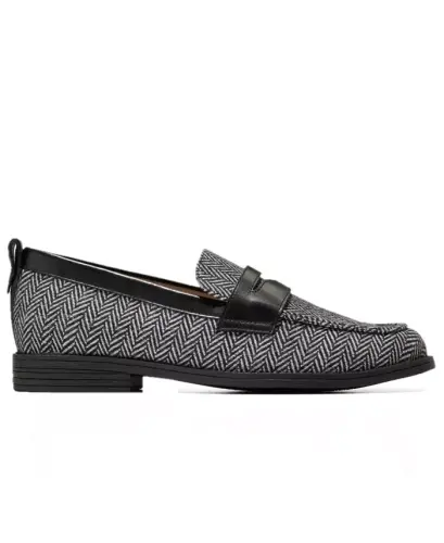 Women's Stassi Penny Loafers - Herringbone, Black - COLE HAAN (1)
