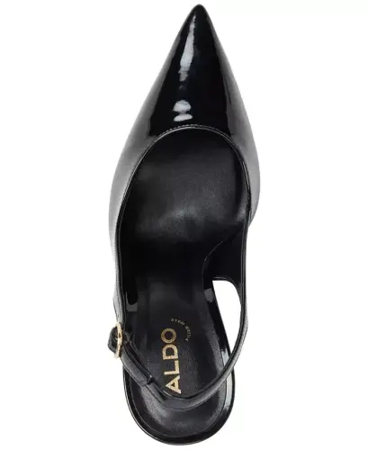 Women's Stessysling Slingback Pumps-Black Patent - 4