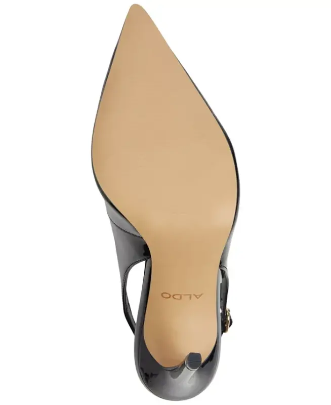 Women's Stessysling Slingback Pumps-Black Patent - 5