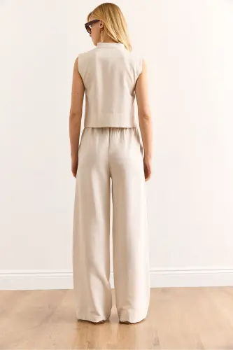 Women's Stone Accessory Linen Blend Set - 7