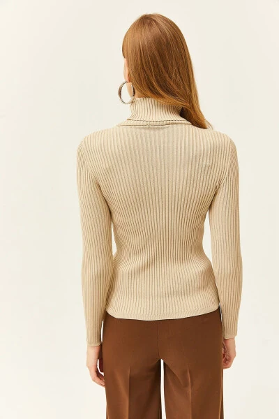 Women's Stone Full Fisherman Polylite Knitted Sweater KZK-19000758 - 2