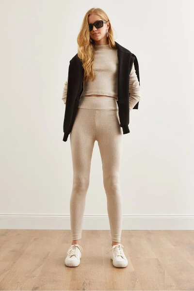 Women's Stone-Wickled Thistle Printed Top and Bottom Set TKM-19000304 - 5