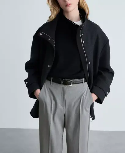 Women's Straight Mid-Rise Trousers - 4