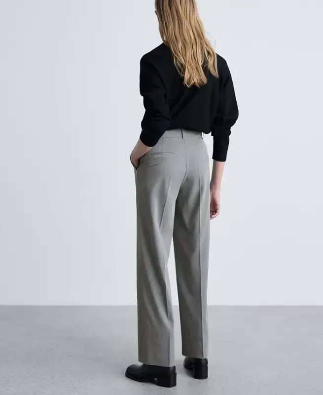 Women's Straight Mid-Rise Trousers - 5