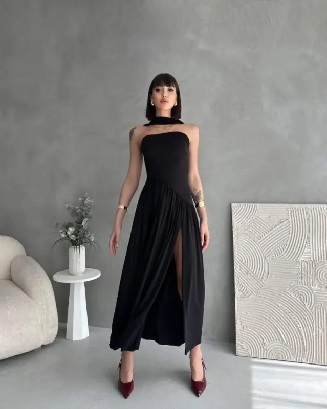 Women's Strapless Maxi Pencil Dress - 1