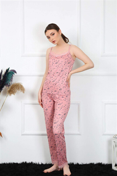 Women's Strappy Powder Pajama Set 4137 - 2