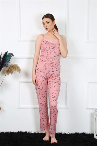 Women's Strappy Powder Pajama Set 4137 - 3