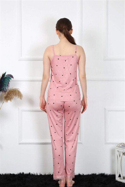 Women's Strappy Salmon Pajama Set 4138 - 8