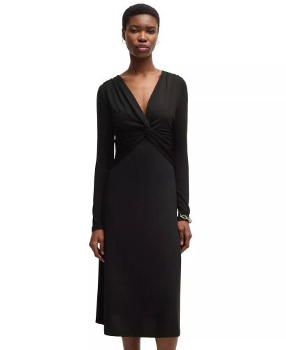 Women's Stretch Crepe Twist-Front Dress - HUGO BOSS