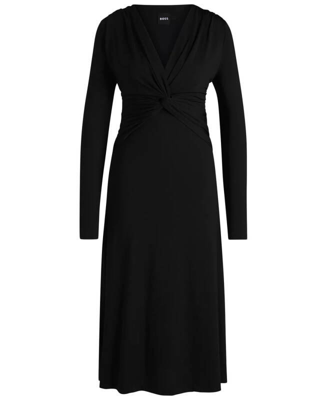 Women's Stretch Crepe Twist-Front Dress - 2