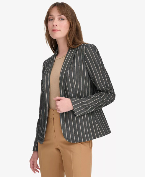 Women's Striped Blazer Blk Multi - 1