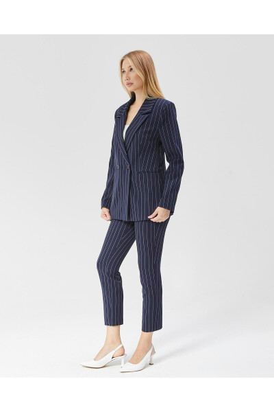 Women's Striped Classic Trend Jacket NAVY - 2