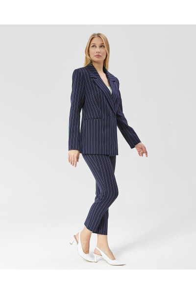 Women's Striped Classic Trend Jacket NAVY - 7