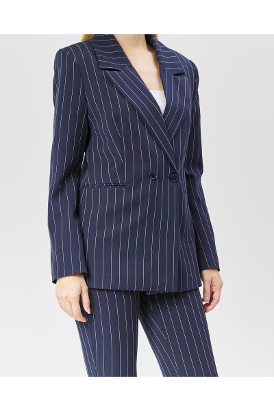 Women's Striped Classic Trend Jacket NAVY - 8