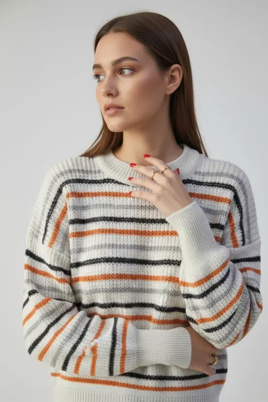 Women's Striped Selanik Knit Cardigan - 2