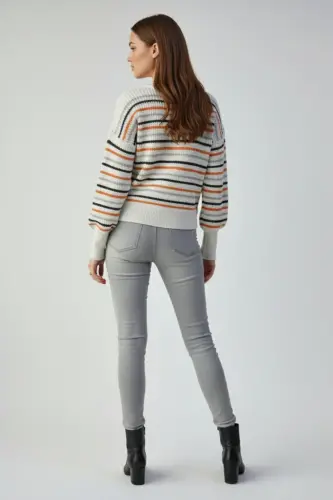 Women's Striped Selanik Knit Cardigan - 3