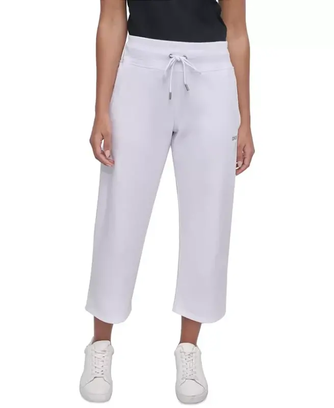 Women's Studded-Logo Cropped Pants - 1