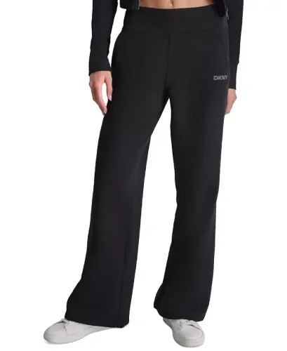 Women's Studded-Logo Wide-Leg Pants - DKNY (1)