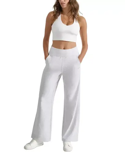 Women's Studded-Logo Wide-Leg Pants 