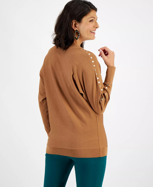 Women's Studded V-Neck Tunic, Created for Modazone Brown Saira - 2