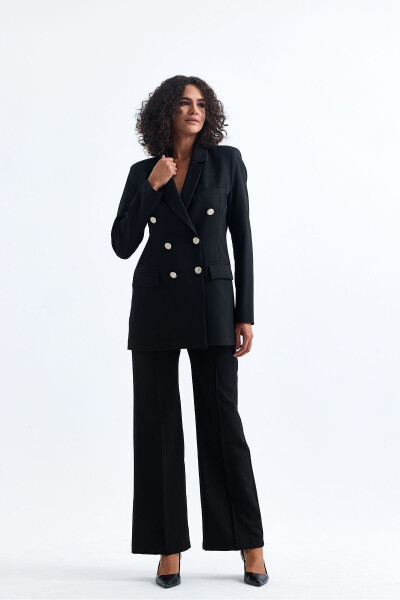 Women's Suit Jacket and Pants | TK34239 Black - 34