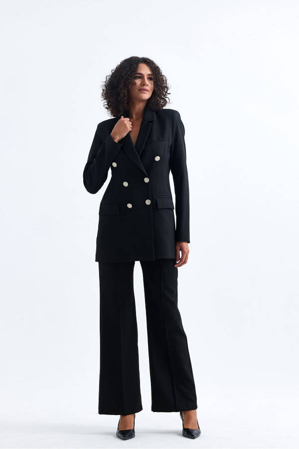 Women's Suit Jacket and Pants | TK34239 Black - 34