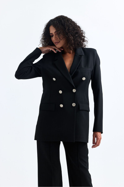 Women's Suit Jacket and Pants | TK34239 Black - 28