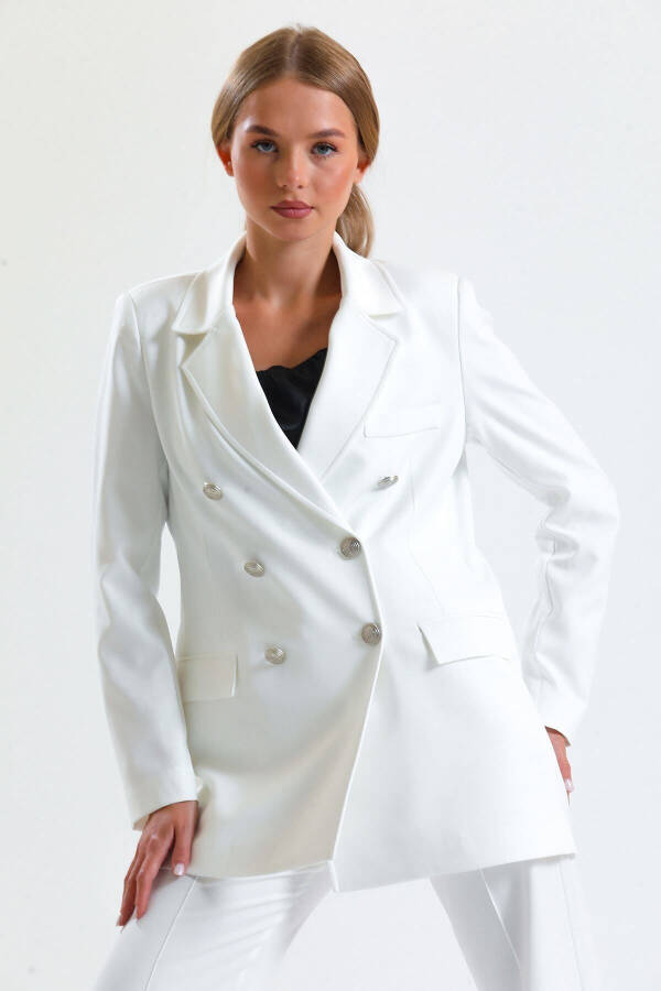 Women's Suit Jacket and Pants | TK34239 Ecru - 23