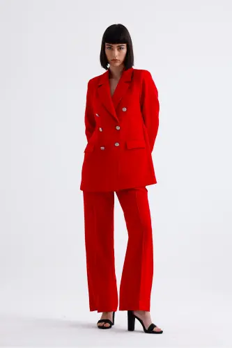 Women's Suit Jacket And Pants | TK34239 Red-Red - SENSE (1)