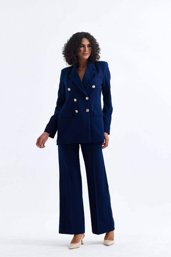 Women's Suit Jacket And Trousers | TK34239 Navy - 31