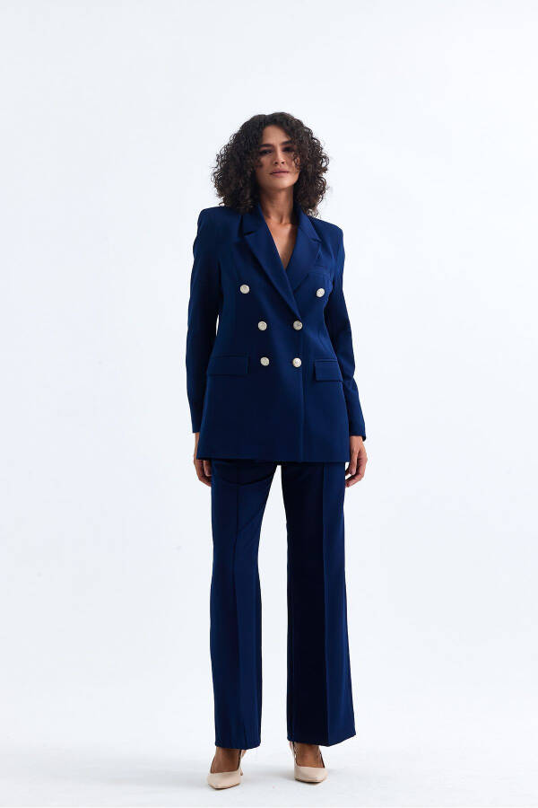 Women's Suit Jacket And Trousers | TK34239 Navy - 32