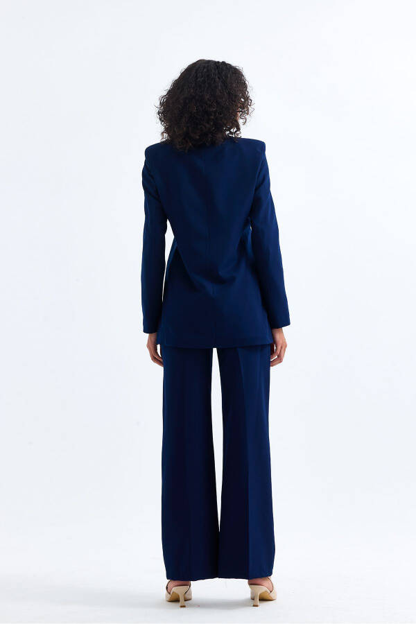 Women's Suit Jacket And Trousers | TK34239 Navy - 33