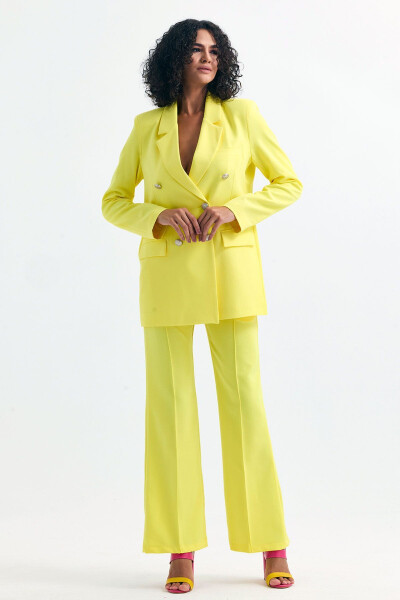 Women's Suit Jacket And Trousers | TK34239 Yellow - 29