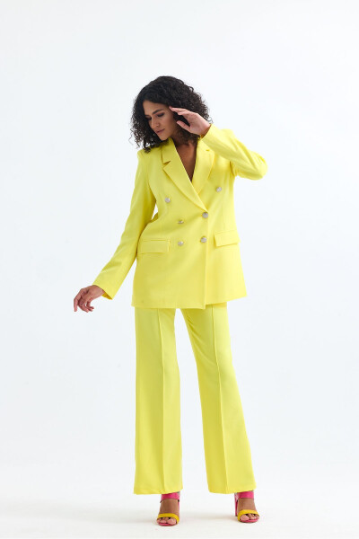 Women's Suit Jacket And Trousers | TK34239 Yellow - 31