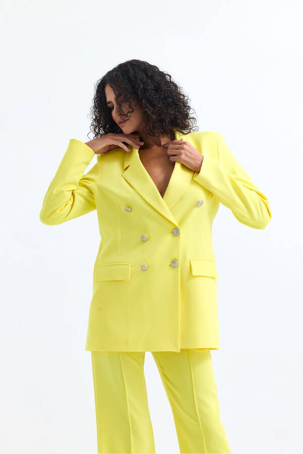 Women's Suit Jacket And Trousers | TK34239 Yellow - 33