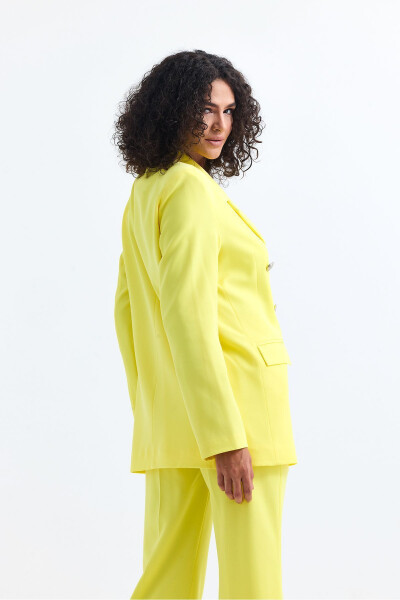 Women's Suit Jacket And Trousers | TK34239 Yellow - 35