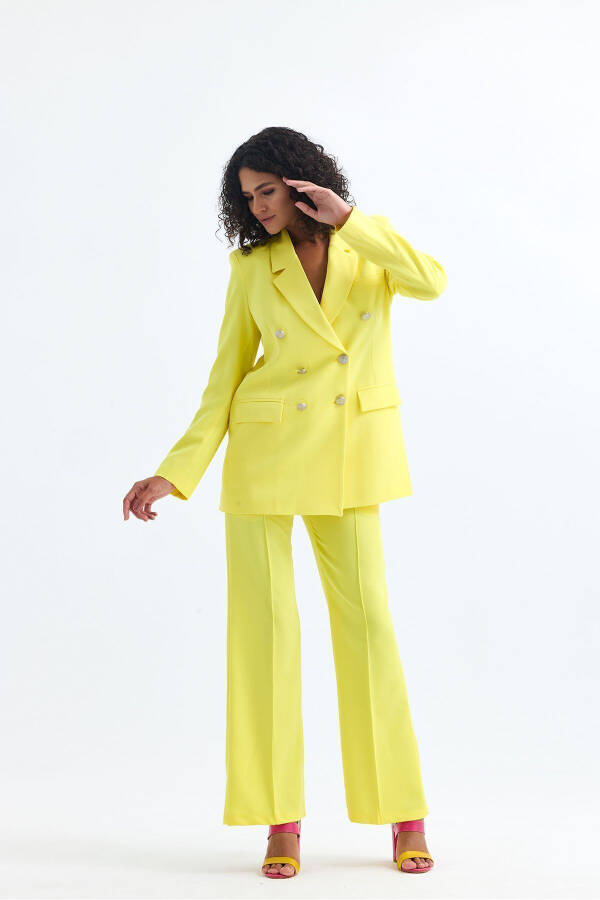 Women's Suit Jacket And Trousers | TK34239 Yellow - 24