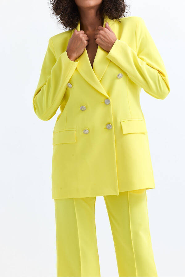 Women's Suit Jacket And Trousers | TK34239 Yellow - 27